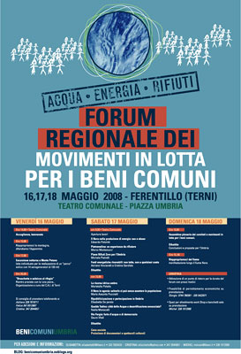 Forum regionale dei movimenti in lotta per i beni comuni